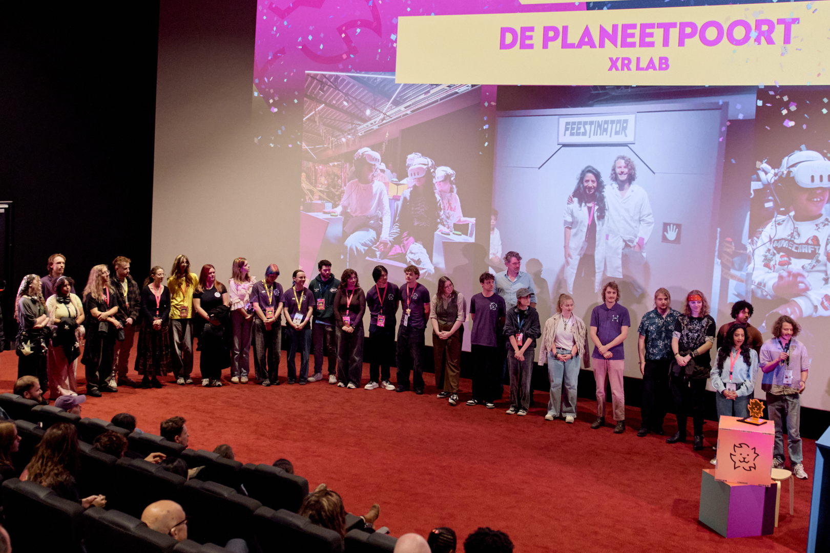De winnaars van de MediaLab Publieksprijs Award: de makers van Planeetpoort